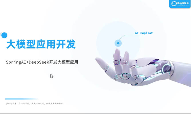 黑馬程序員DeepSeek+SpringAI大模型應(yīng)用開發(fā)(筆記+代碼+資料)-百萬資源網(wǎng)